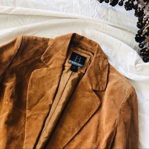 B by Bernardo Genuine Leather Blazer M Camel
